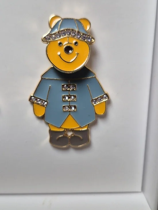 Disney x BaubleBar Winnie the Pooh In Blue Coat & Hat Earrings, New In Box - Picture 10 of 11